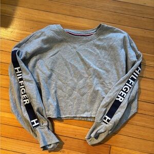 Tommy Hilfiger Gray Logo Sleeve Sweatshirt
